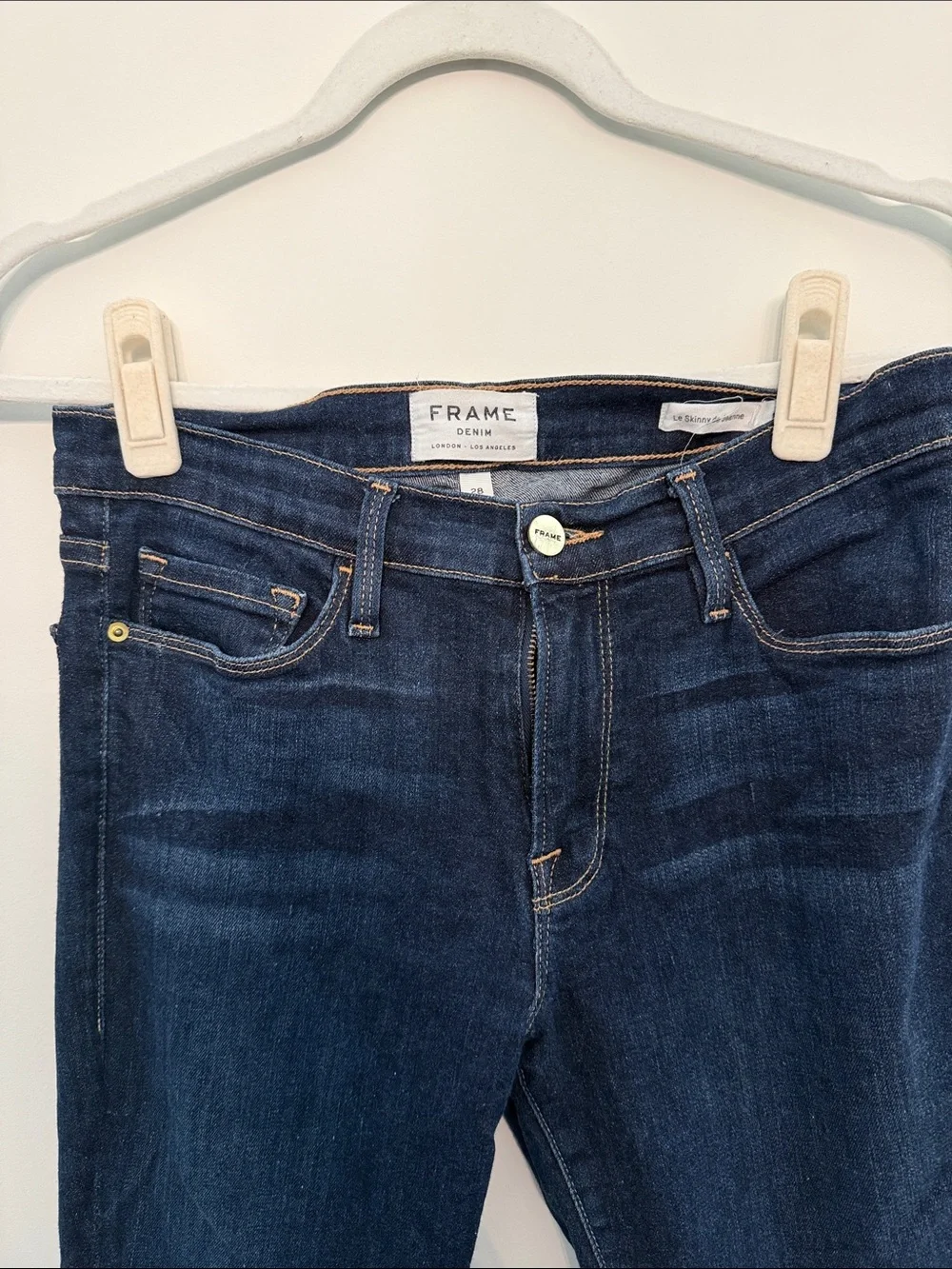 Frame Denim Deep Indigo Skinny Jeans - Women's